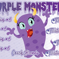 Purple Monsters soccer team banner