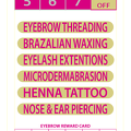 Back of the threading business cards 