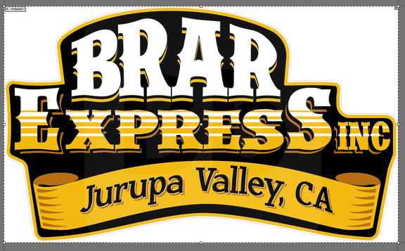 Brar Express Inc Logo design and Vinyl Decal