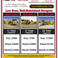 Single Side Pricing Flyer for C5 Equipment rentals 