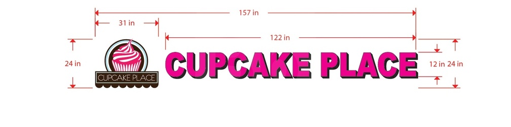 Cupcakep Place Channel Lettering