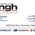 ThinkSingh.com business cards