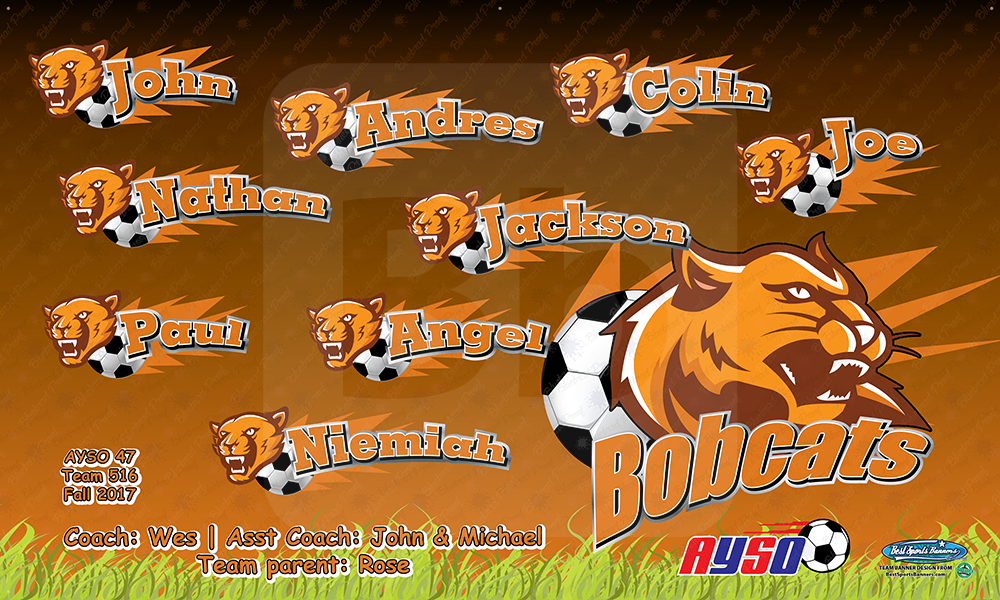 Bobcats Soccer Team Banner