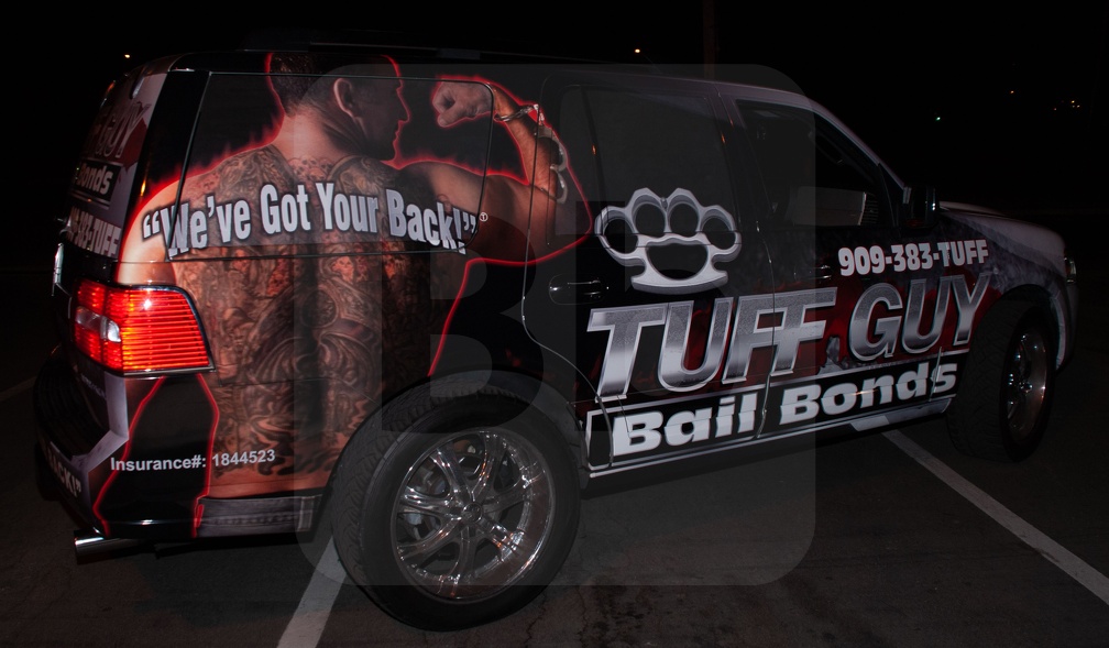 Tuff Guy Bail Bonds pickup vehicle wrap
