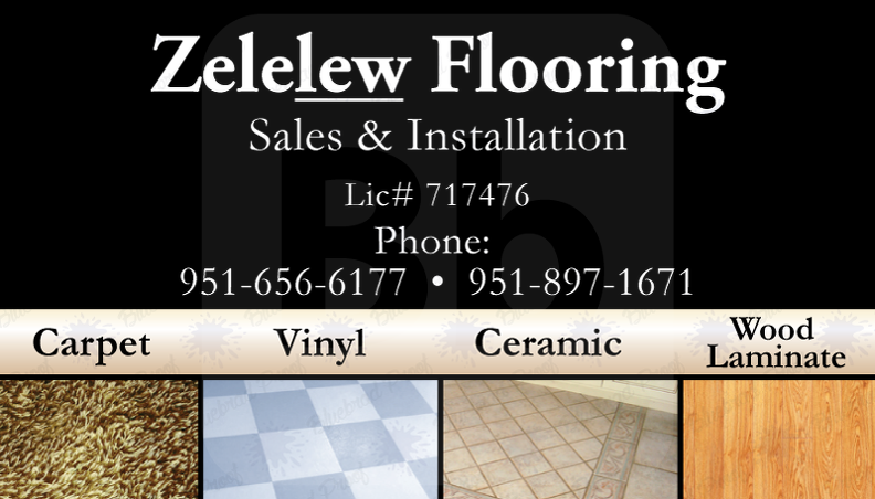 Zelelew Flooring business card design