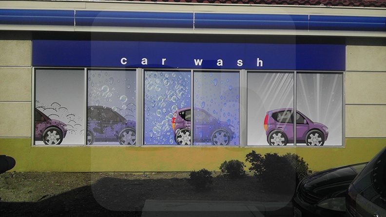 Carwash window decals