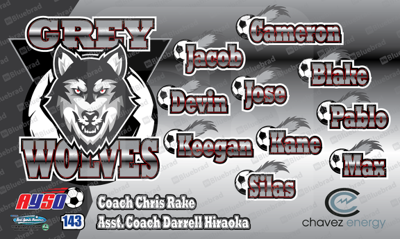 Grey Wolves Soccer team banner