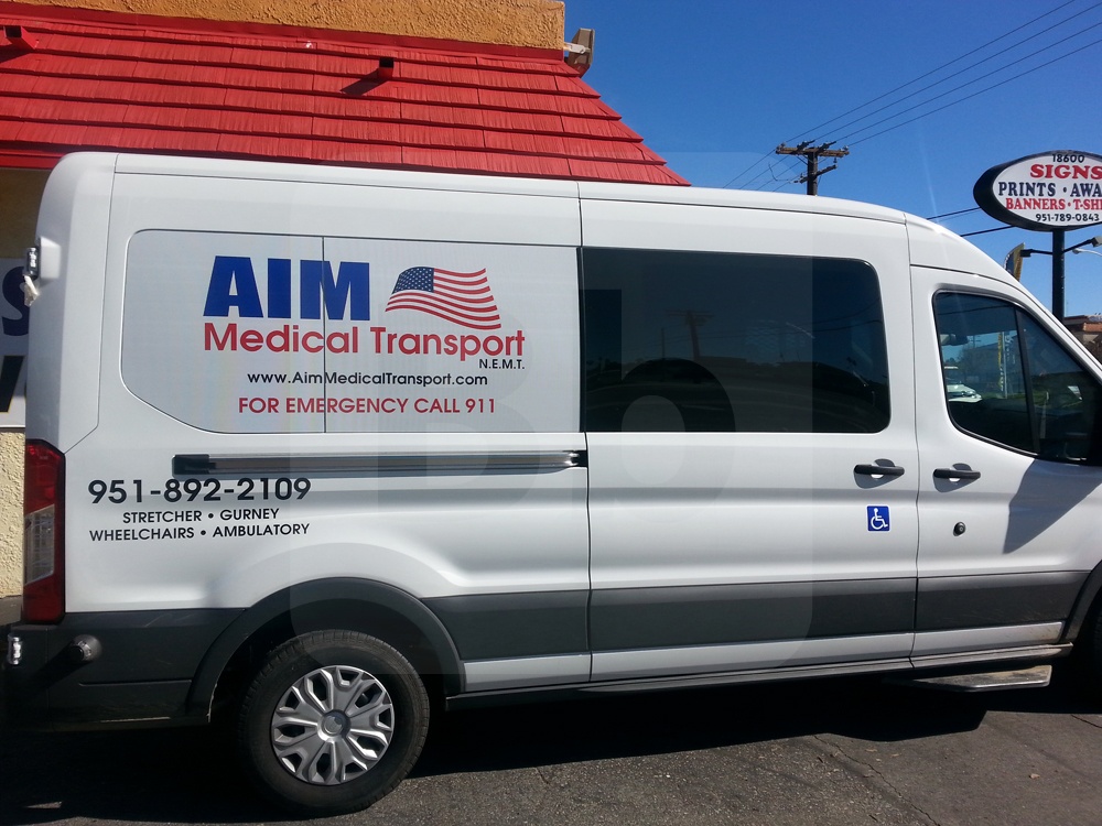 AIM Medical Transport Van Decals