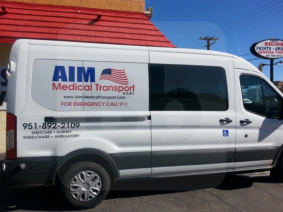 AIM Medical Transport Van Decals