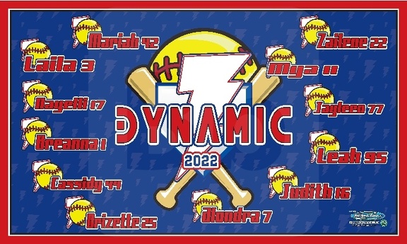 Dynamic Softball team banner