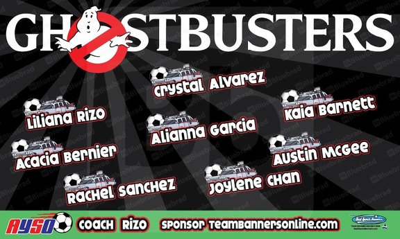 Gostbusters Soccer team banner
