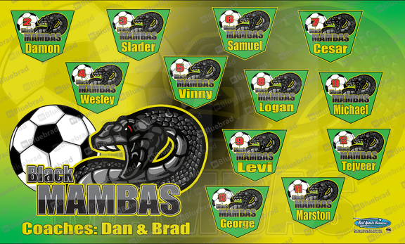 Black Mambas Soccer Team banner