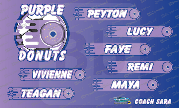 Purple Donuts Soccer team banner