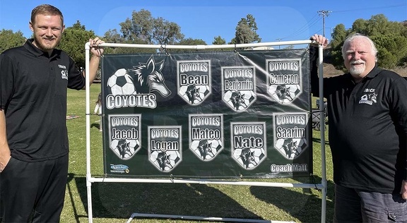 Coyotes Soccer Team Banner