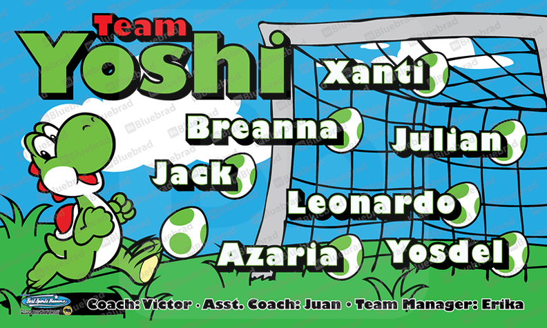 Team-Yoshi Soccer Team Banner