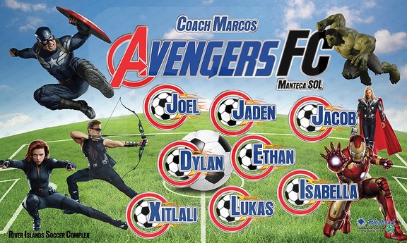 Avengers Soccer Team Banner