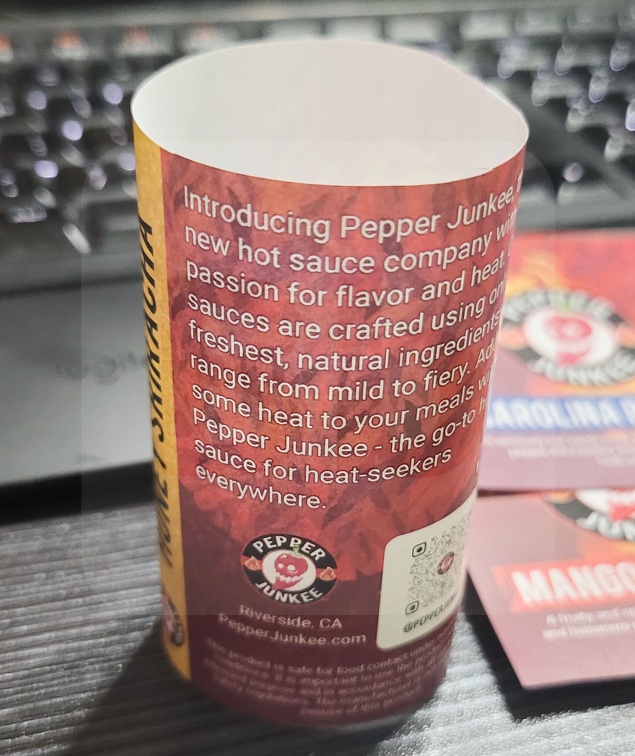 Pepper Junkee Hot Sauce bottle design
