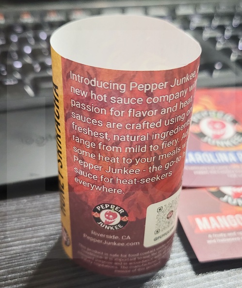 Pepper Junkee Hot Sauce bottle design