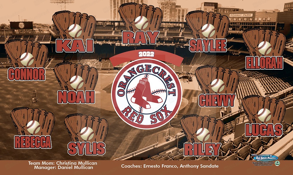 OC Redsox Baseball Team Banner
