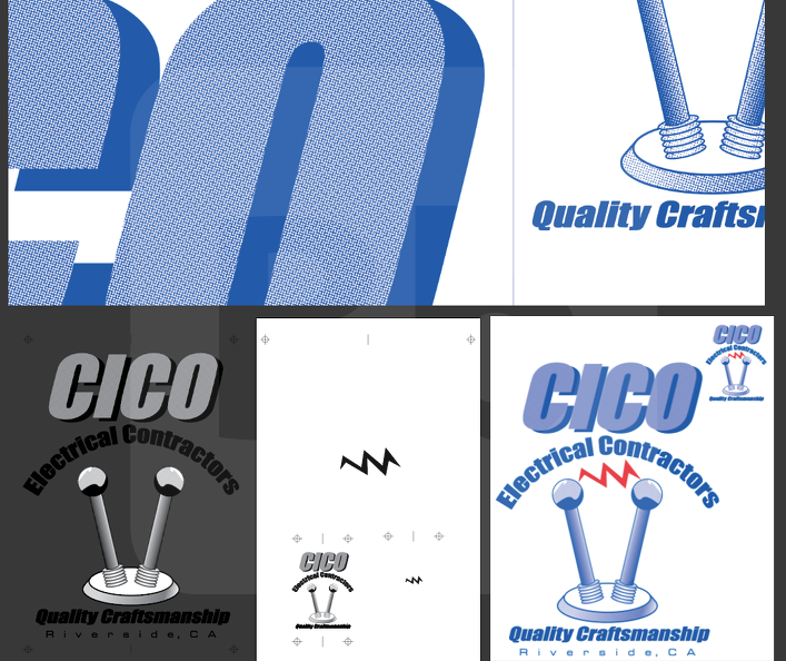 CICO Cletrical Contractors Screenprint vector and film service