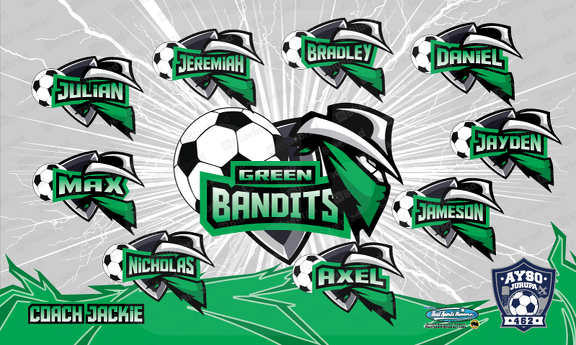 Green Bandits Soccer team banner 