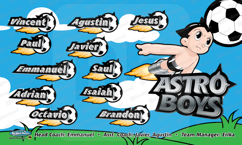 Astro boy Soccer Team Banner