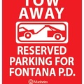 Tow away parking sign