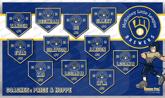 Brewers Baseball Team Banner