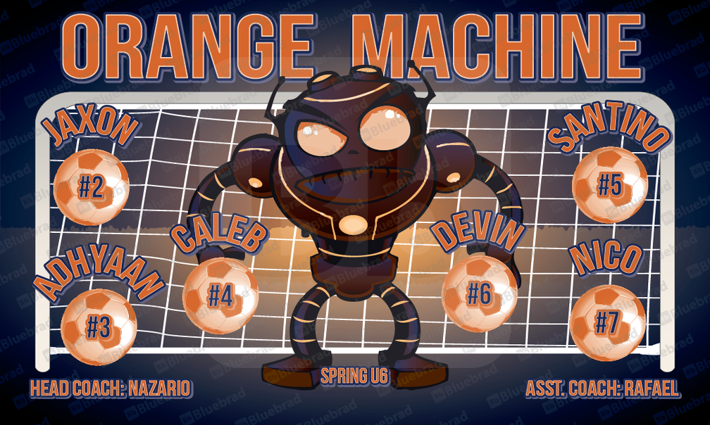 Orange Machine Soccer team banner