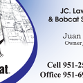 JC lawn and bobcat business card design