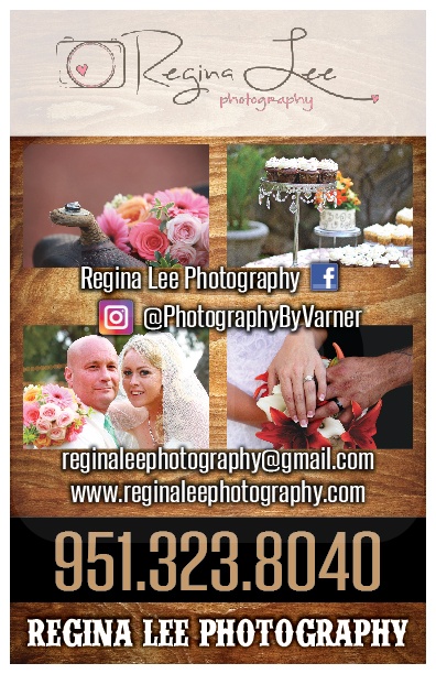Regina Lee Photography postcard back 
