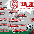 Red Lightining soccer team banner