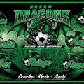 Green Dragons soccer banner design
