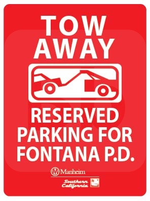 Tow away parking sign